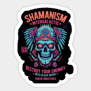 Psychedelic Shaman Skull Sticker